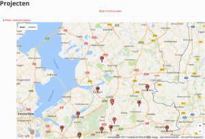 kaart nederland met projecten